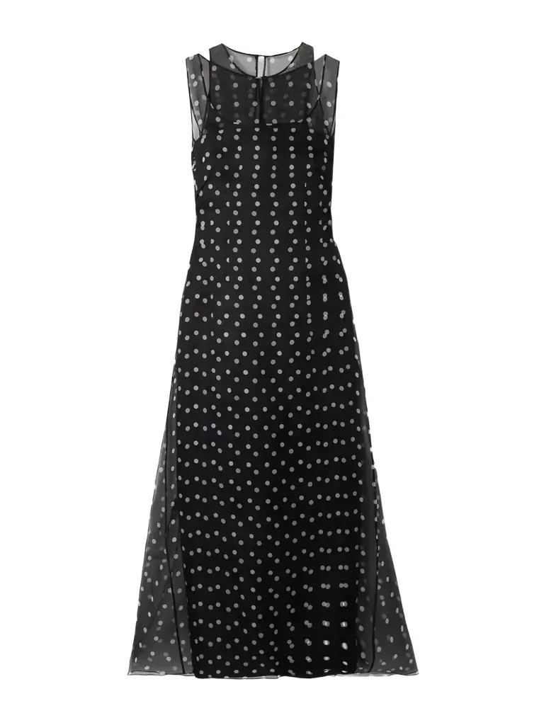 Selina Polka-dot Silk Organza And Faille Dress Selina Polka-dot Silk Organza And Faille Dress