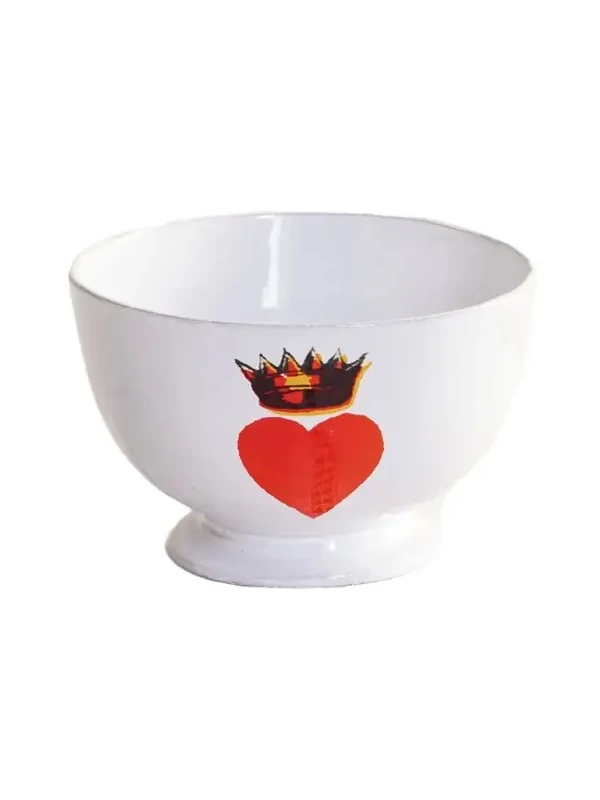 Astier De Villatte + John Derian Crowned Heart Ceramic Bowl