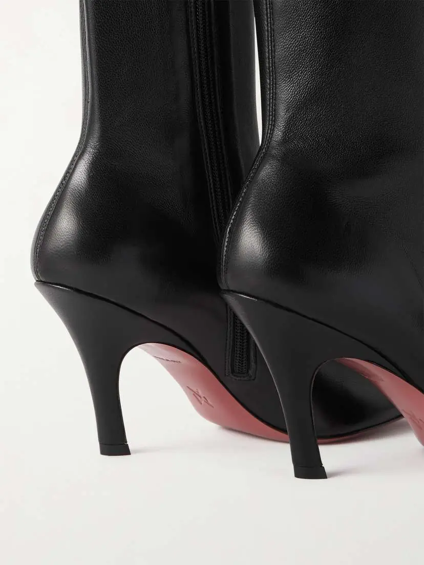 Amina Muaddi Jamie Leather Ankle Boots | Thumbnail 5 Amina Muaddi Jamie Leather Ankle Boots | Thumbnail 5