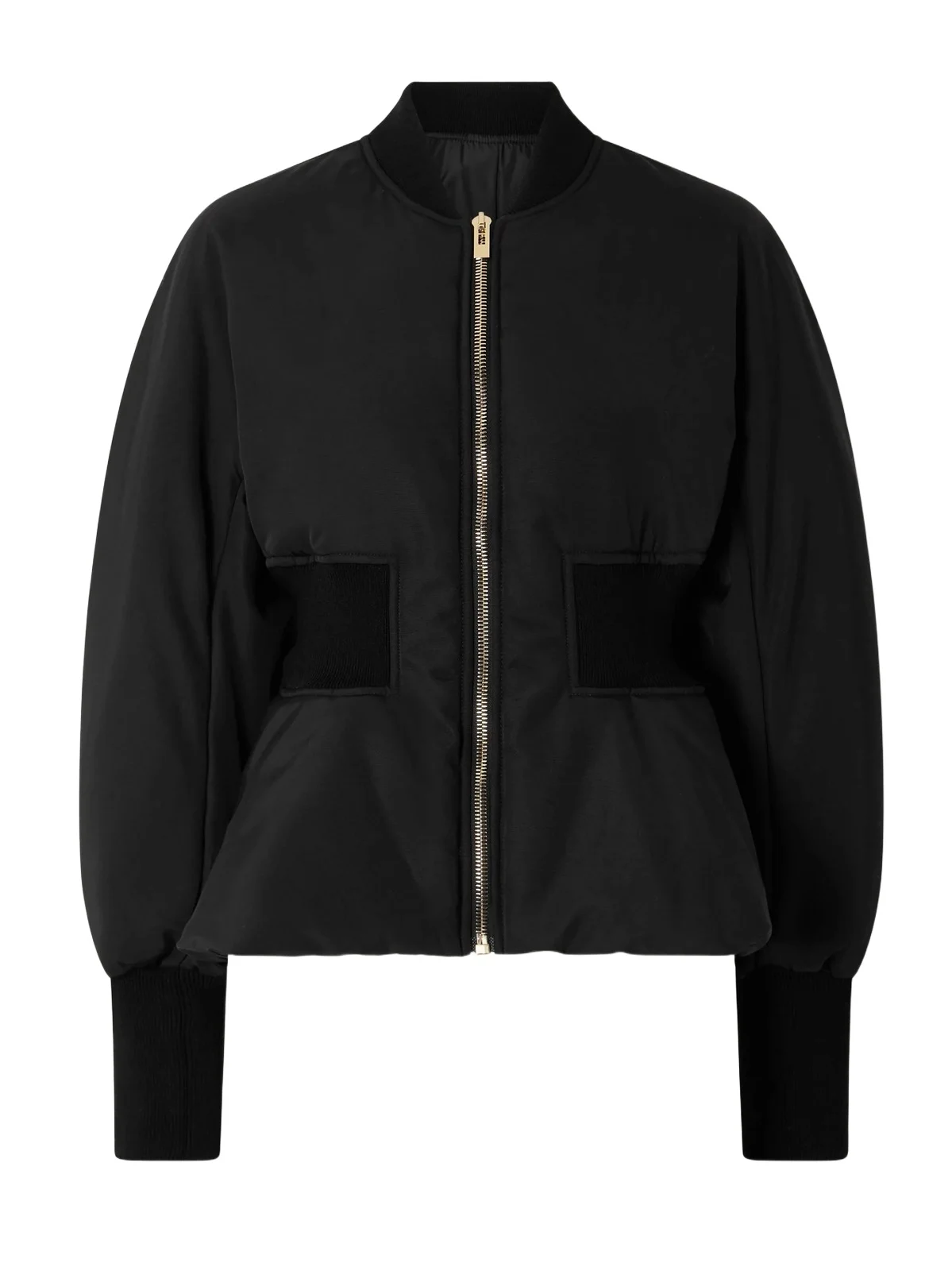 Peplum Shell Bomber Jacket