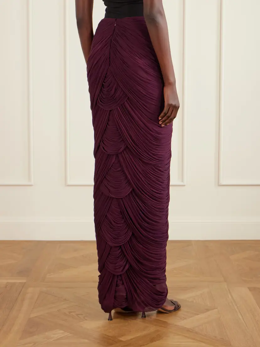 Danielle Frankel Cosette Draped Tulle Maxi Skirt | Thumbnail 4