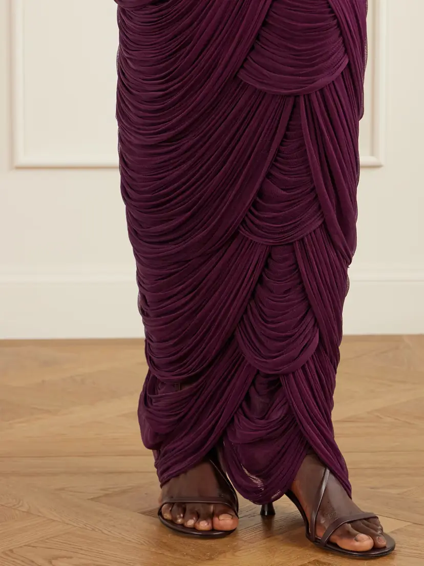 Danielle Frankel Cosette Draped Tulle Maxi Skirt | Thumbnail 6
