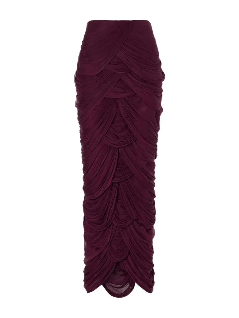 Cosette Draped Tulle Maxi Skirt Cosette Draped Tulle Maxi Skirt