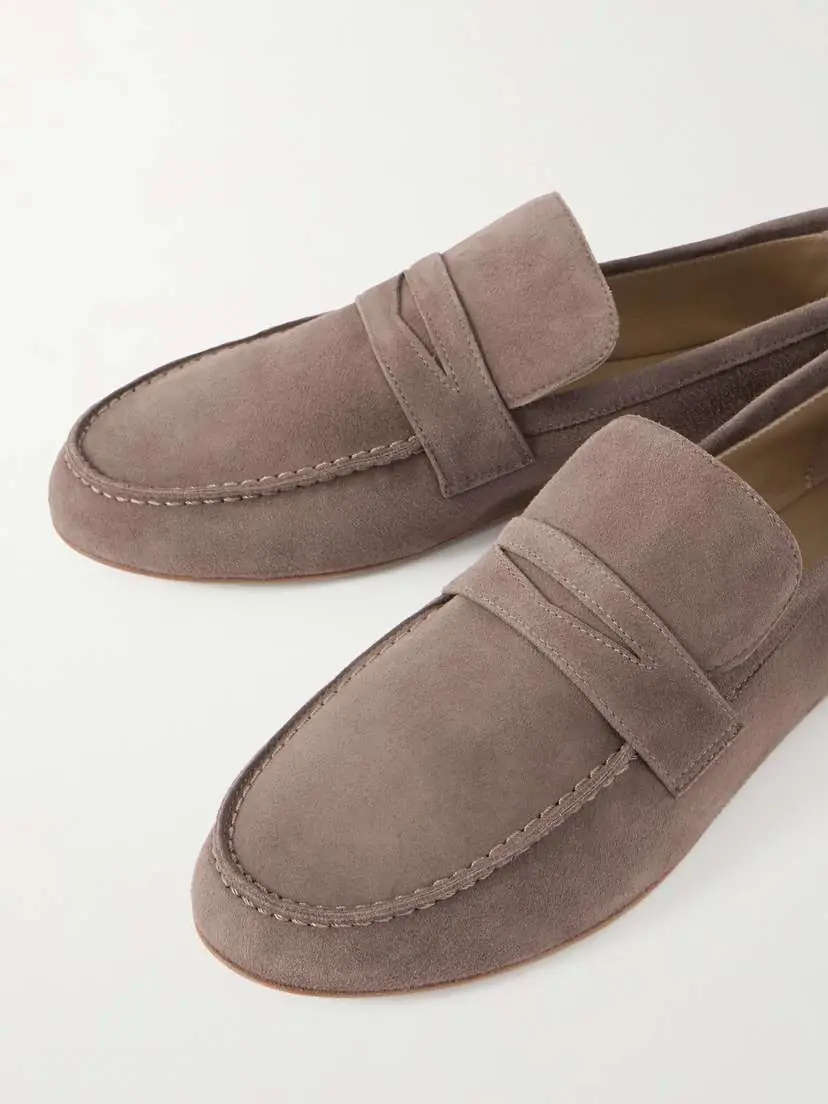 Jamie Haller Suede Penny Loafers | Thumbnail 5 Jamie Haller Suede Penny Loafers | Thumbnail 5