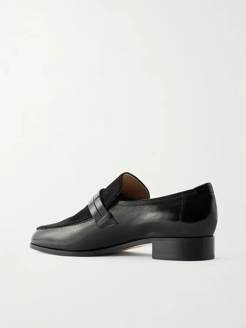 Jamie Haller Mod Calf Hair And Glossed-leather Loafers | Thumbnail 3