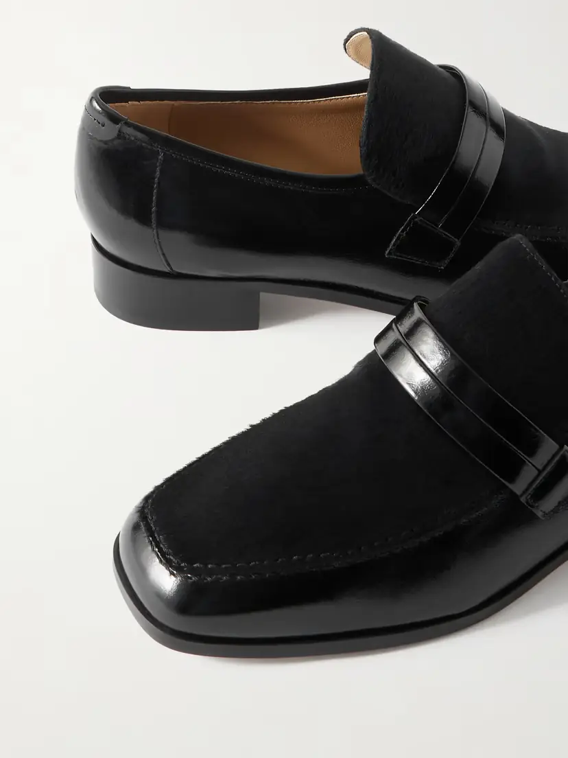 Jamie Haller Mod Calf Hair And Glossed-leather Loafers | Thumbnail 5