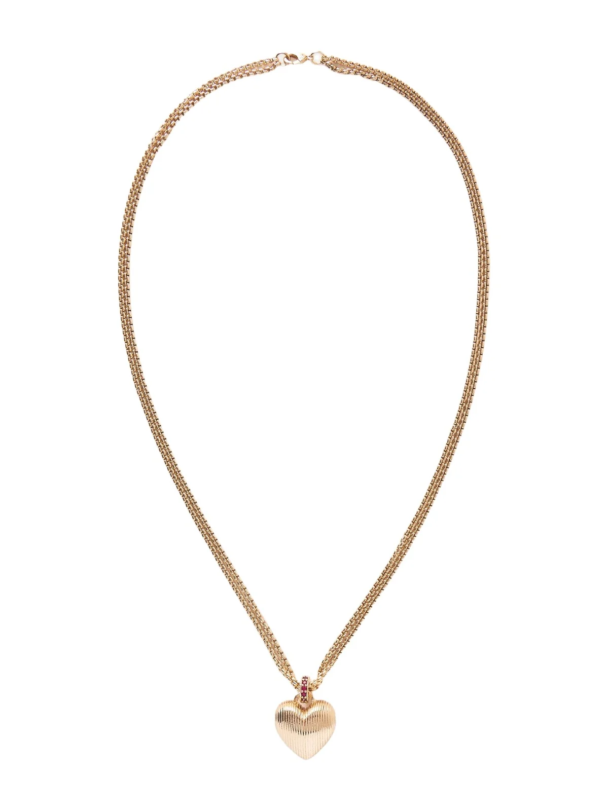 Textured Heart Gold-tone Necklace Textured Heart Gold-tone Necklace