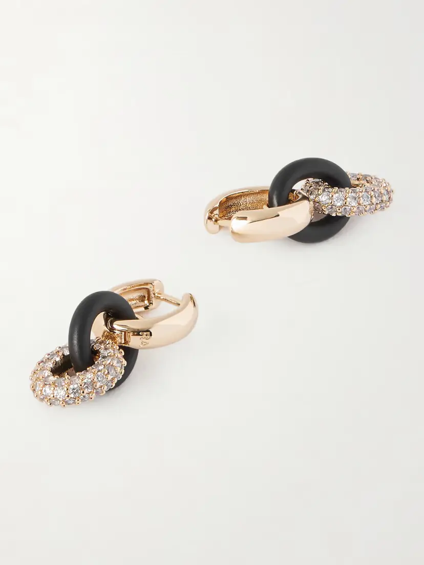 Roxanne Assoulin Midnight Gold-tone Crystal Earrings | Thumbnail 3