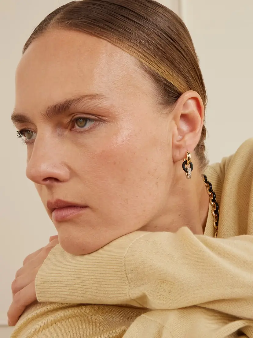 Roxanne Assoulin Midnight Gold-tone Crystal Earrings | Thumbnail 4