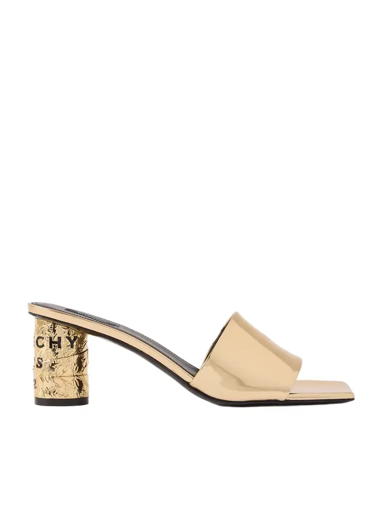 Givenchy Tape Metallic Leather Mules | Image 1 Givenchy Tape Metallic Leather Mules | Image 1