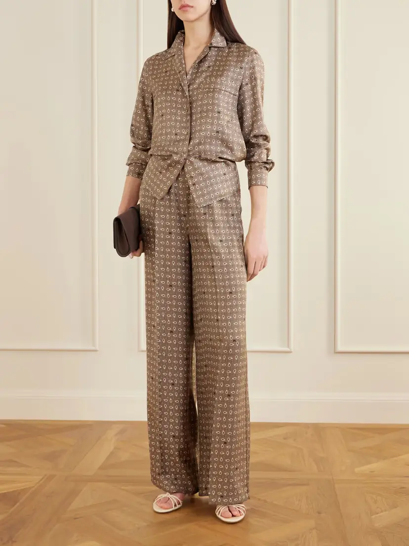 Max Mara Printed Silk-twill Shirt | Thumbnail 2 Max Mara Printed Silk-twill Shirt | Thumbnail 2