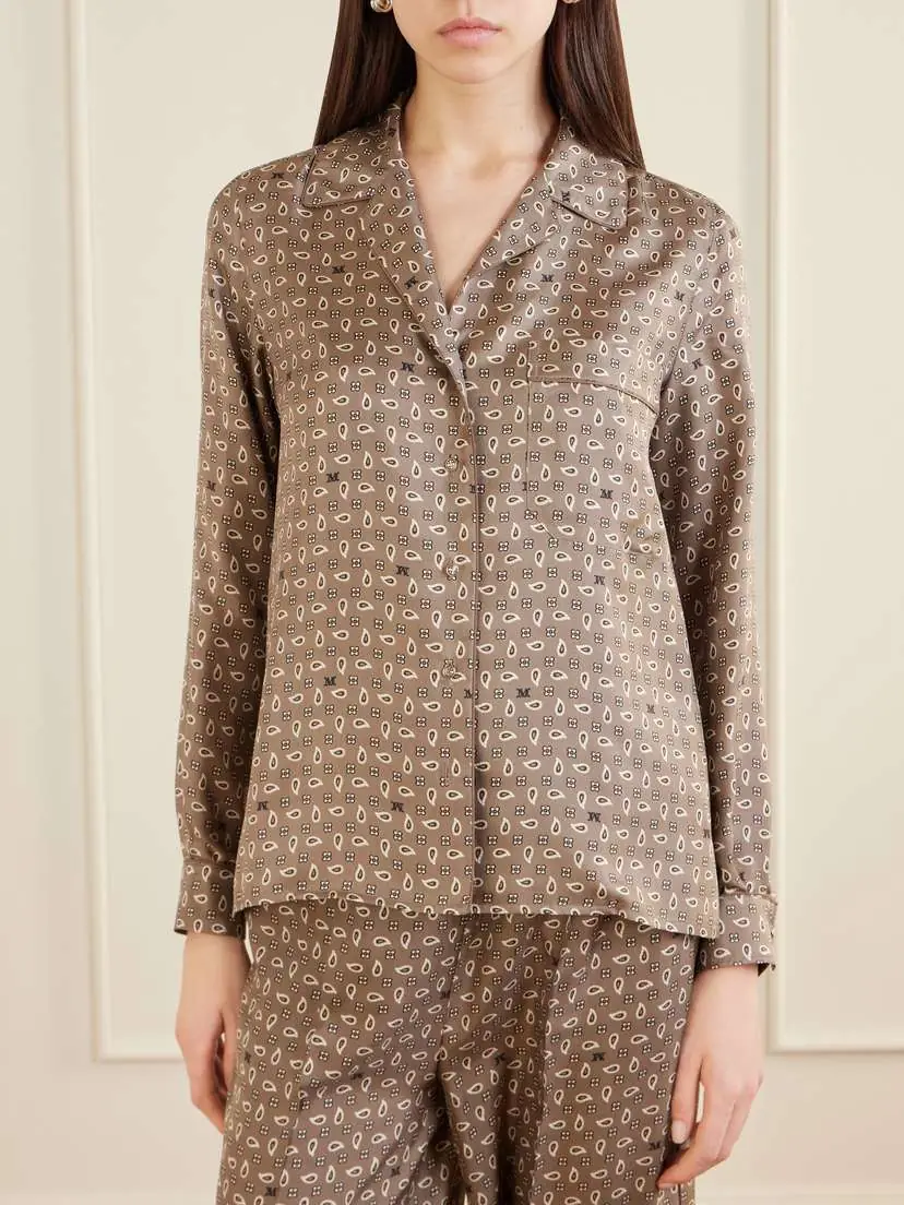 Max Mara Printed Silk-twill Shirt | Thumbnail 3 Max Mara Printed Silk-twill Shirt | Thumbnail 3