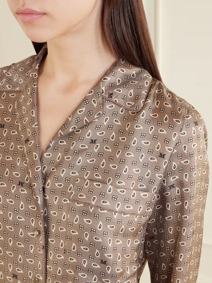 Max Mara Printed Silk-twill Shirt | Thumbnail 5 Max Mara Printed Silk-twill Shirt | Thumbnail 5