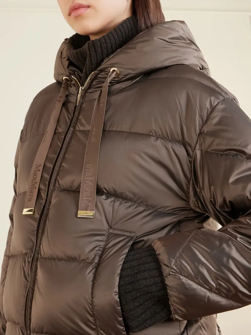 Max Mara The Cube Hooded Quilted Shell Down Jacket | Thumbnail 5 Max Mara The Cube Hooded Quilted Shell Down Jacket | Thumbnail 5