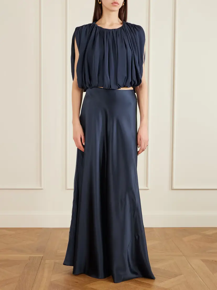 Heirlome Antonia Silk-satin Maxi Skirt | Thumbnail 2 Heirlome Antonia Silk-satin Maxi Skirt | Thumbnail 2