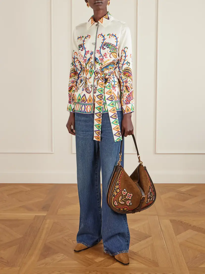 Etro Safari Belted Paisley-print Satin-twill Jacket | Thumbnail 2 Etro Safari Belted Paisley-print Satin-twill Jacket | Thumbnail 2