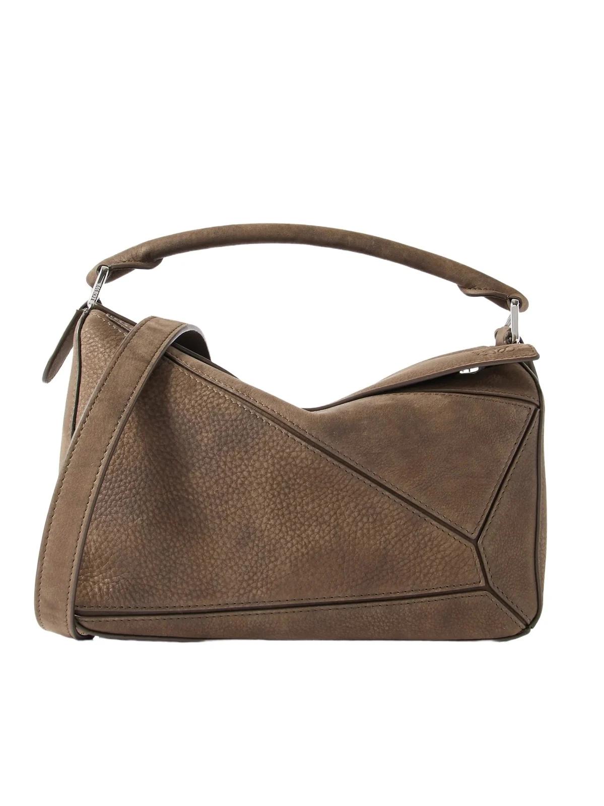 Puzzle Small Textured-nubuck Shoulder Bag