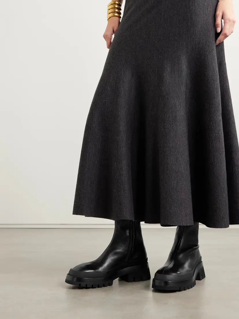 Khaite Fallon Leather Ankle Boots | Thumbnail 2 Khaite Fallon Leather Ankle Boots | Thumbnail 2