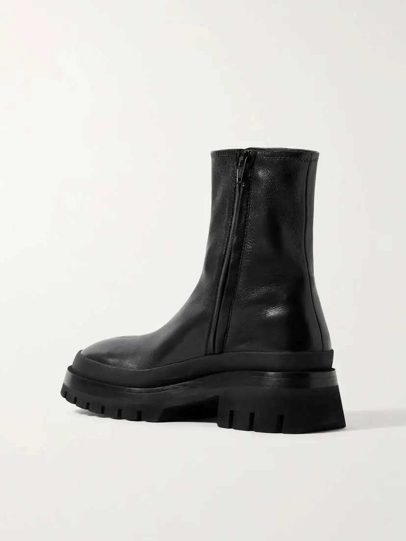 Khaite Fallon Leather Ankle Boots | Thumbnail 3 Khaite Fallon Leather Ankle Boots | Thumbnail 3