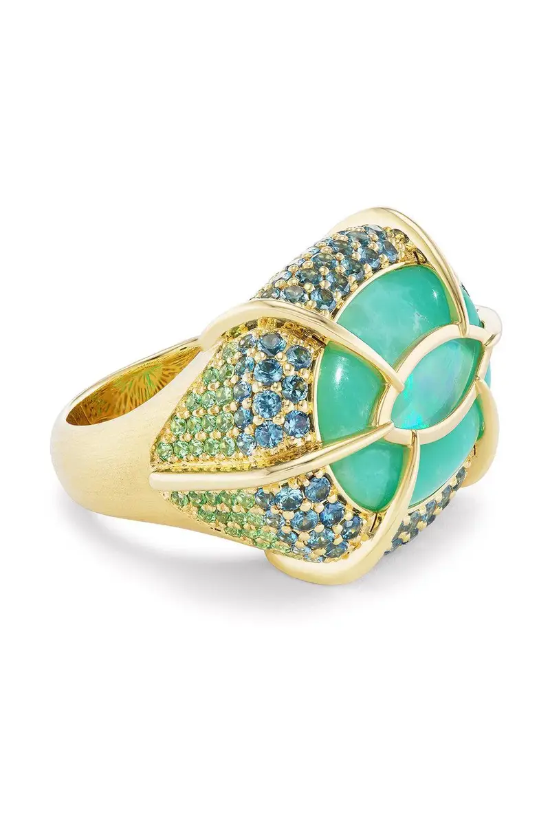MEREDITH YOUNG Australian Opal Ombre Evil Eye Ring | Image 1 MEREDITH YOUNG Australian Opal Ombre Evil Eye Ring | Image 1
