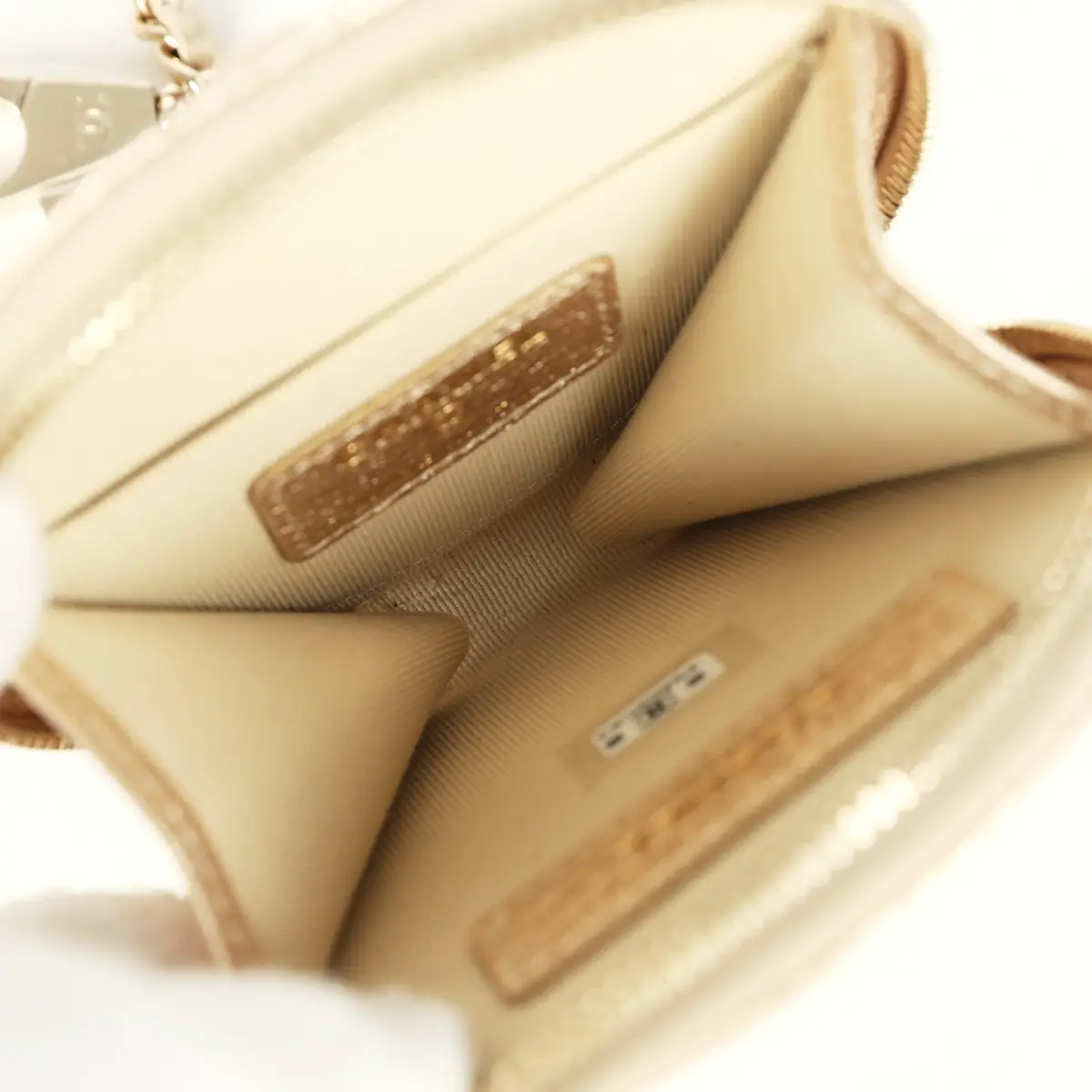 Chanel Chanel Round Clip-On Coin Purse and Airpod Pro Case Metallic Gold Goatskin Light Gold Hardware | Thumbnail 7 Chanel Chanel Round Clip-On Coin Purse and Airpod Pro Case Metallic Gold Goatskin Light Gold Hardware | Thumbnail 7