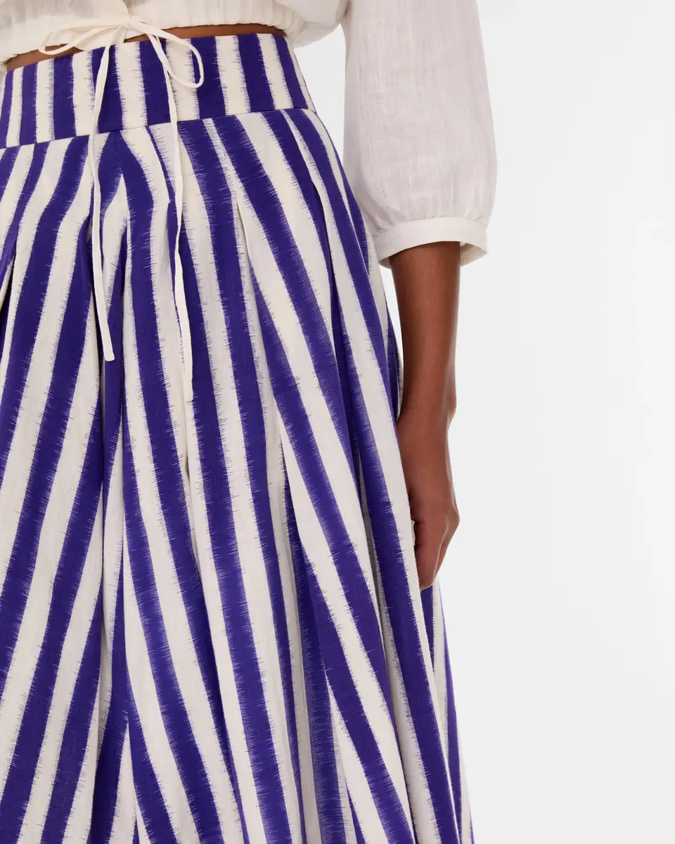 Emporio Sirenuse Flaminia Skirt in Ikat Stripes | Thumbnail 7 Emporio Sirenuse Flaminia Skirt in Ikat Stripes | Thumbnail 7