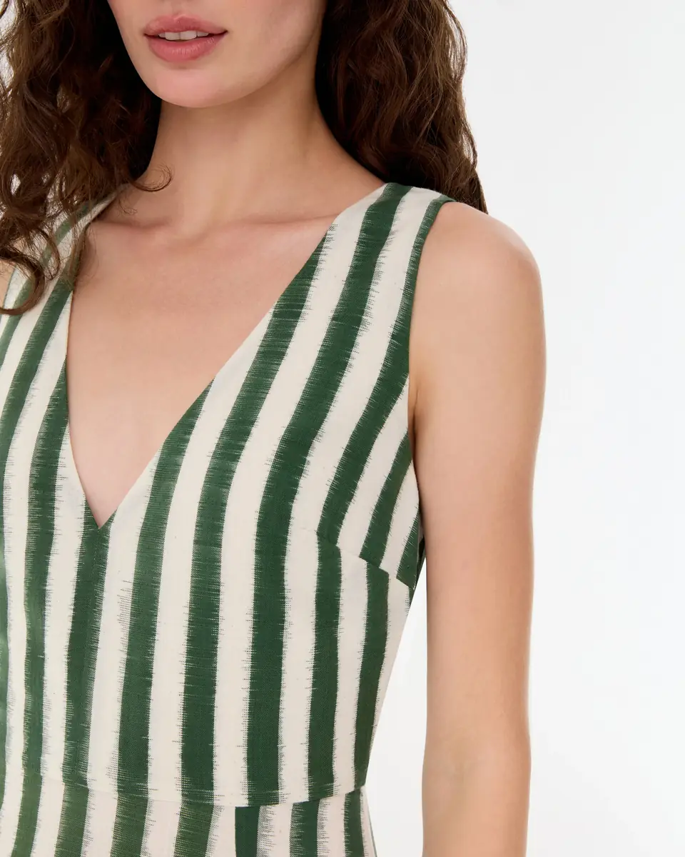 Emporio Sirenuse Nellie Dress in Ikat Stripes | Thumbnail 2 Emporio Sirenuse Nellie Dress in Ikat Stripes | Thumbnail 2