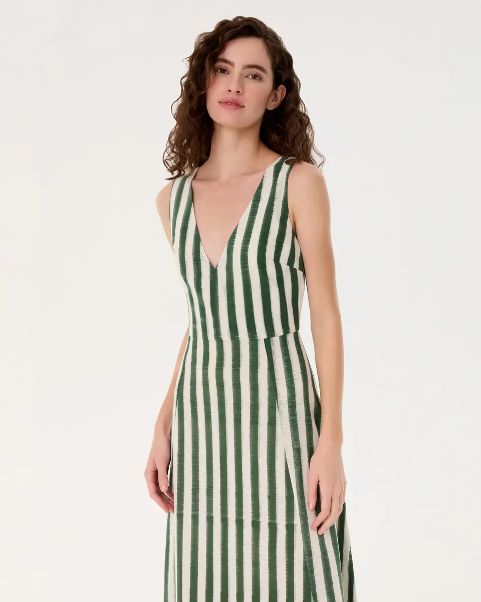 Emporio Sirenuse Nellie Dress in Ikat Stripes | Thumbnail 3 Emporio Sirenuse Nellie Dress in Ikat Stripes | Thumbnail 3