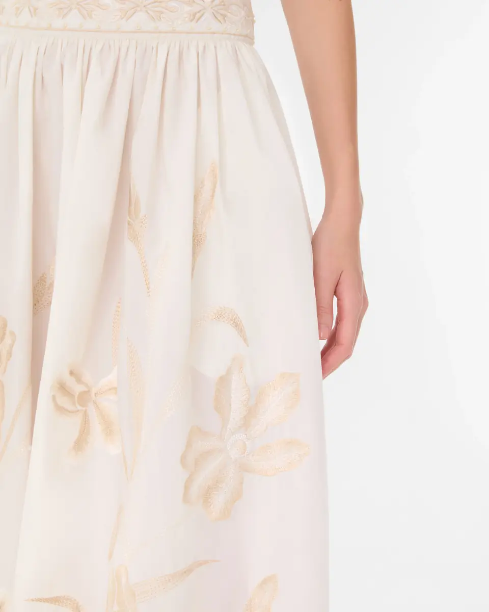 Emporio Sirenuse Ombretta Skirt with Iris Embroidery | Thumbnail 8