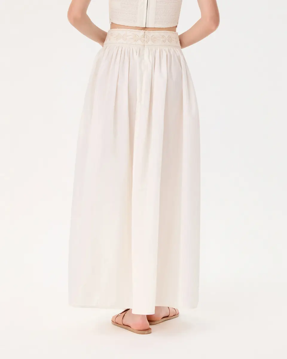 Emporio Sirenuse Ombretta Skirt with Iris Embroidery | Thumbnail 10