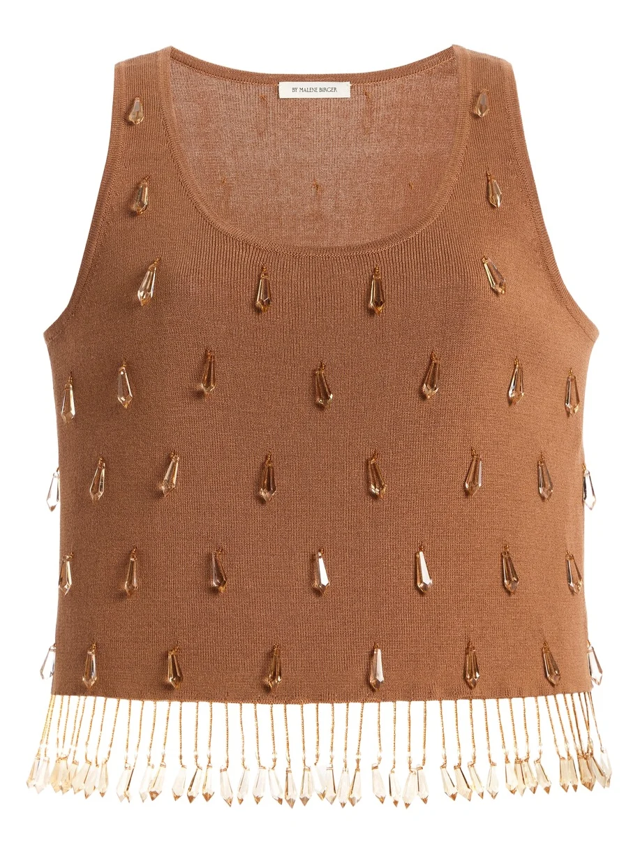By Malene Birger Hysa Bead-Embellished Tank Top