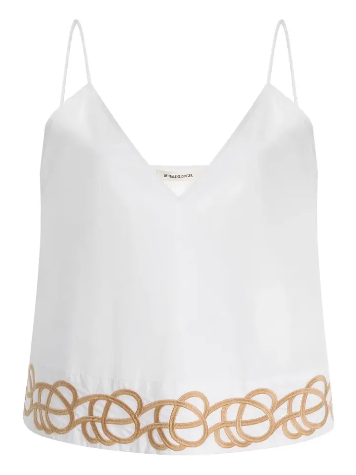 Jennie Embroidered Cotton Vest
