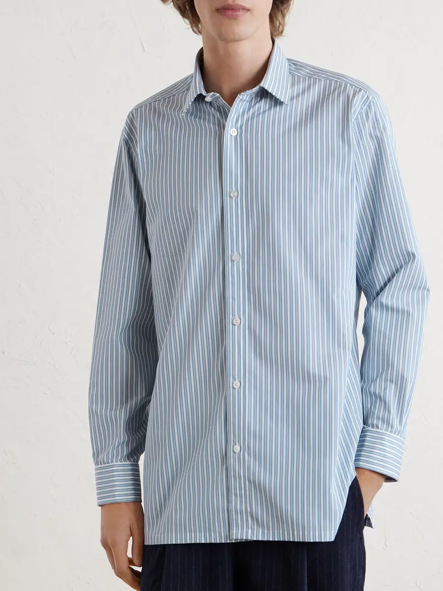 Charvet Striped Cotton-Poplin Shirt - Men | Thumbnail 2