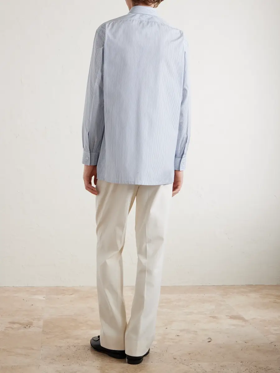 Charvet Striped Cotton-Poplin Shirt - Men | Thumbnail 4