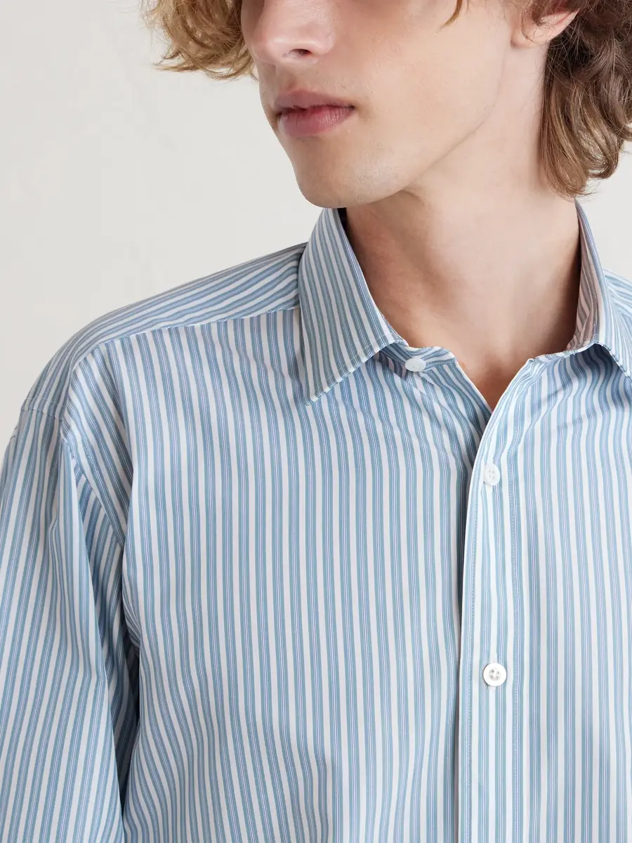 Charvet Striped Cotton-Poplin Shirt - Men | Thumbnail 5