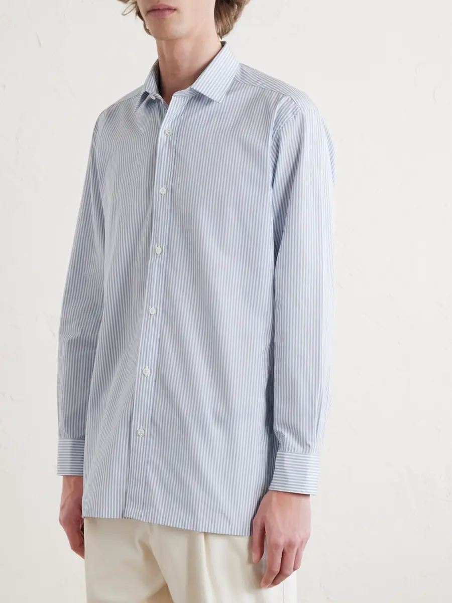 Charvet Striped Cotton-Poplin Shirt - Men | Thumbnail 2