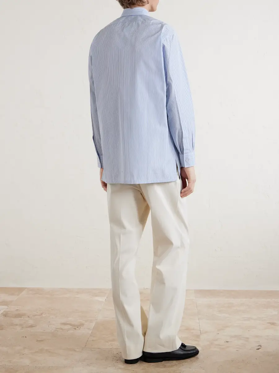 Charvet Striped Cotton-Poplin Shirt - Men | Thumbnail 4