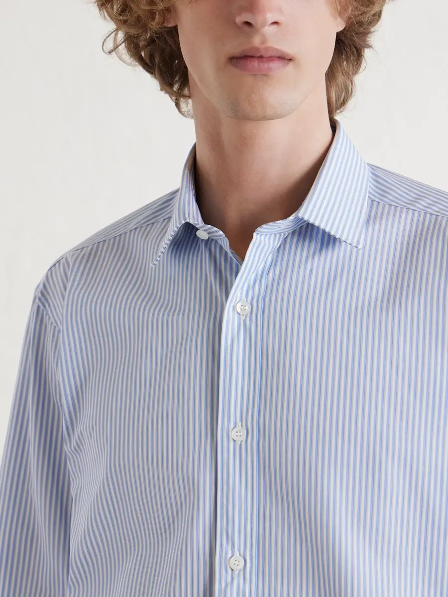 Charvet Striped Cotton-Poplin Shirt - Men | Thumbnail 5