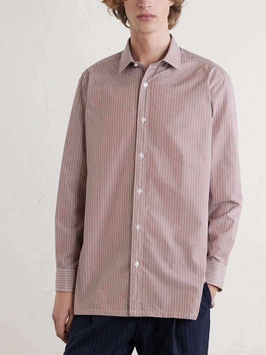 Charvet Striped Cotton-Poplin Shirt - Men | Thumbnail 2 Charvet Striped Cotton-Poplin Shirt - Men | Thumbnail 2