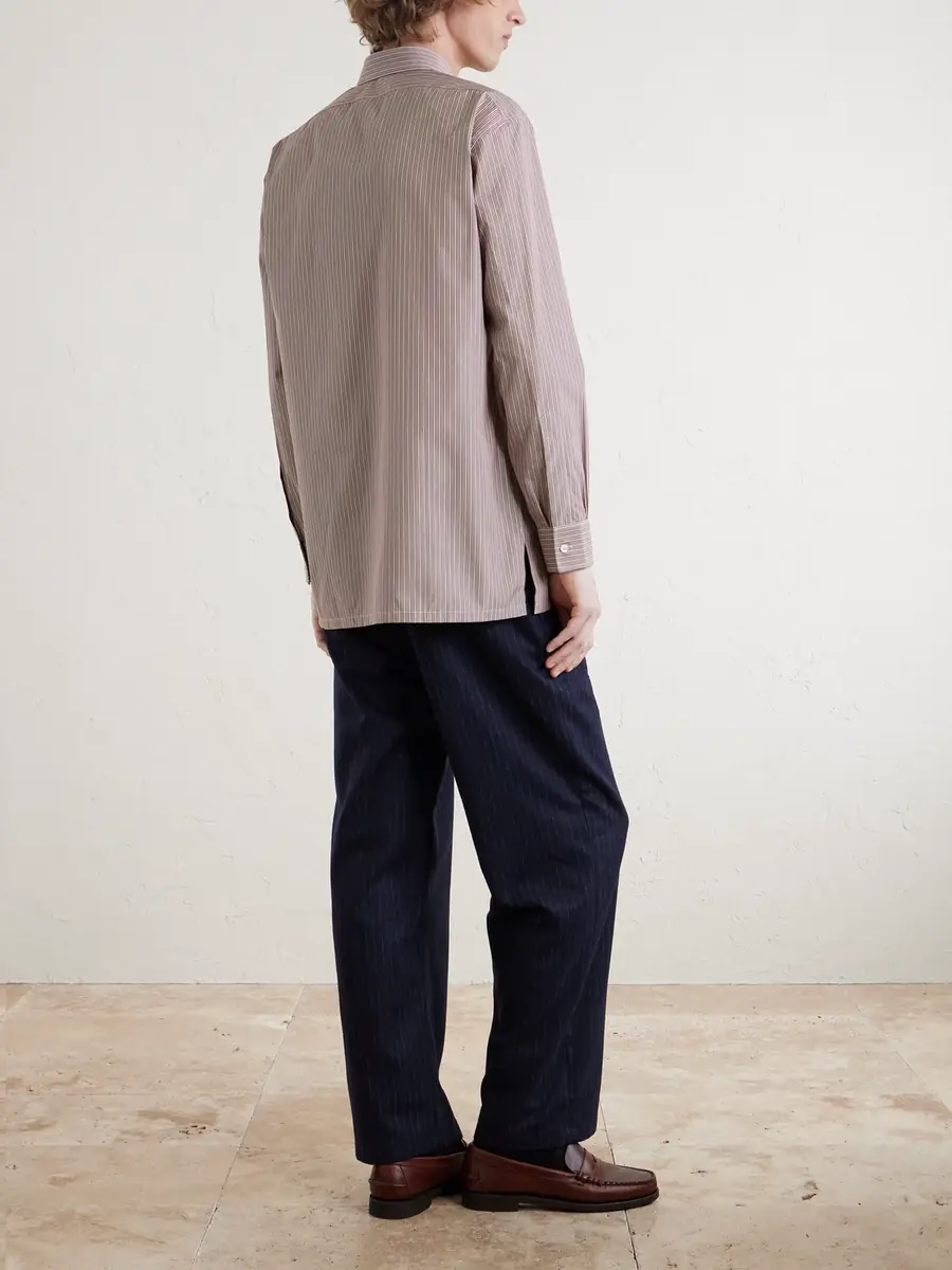 Charvet Striped Cotton-Poplin Shirt - Men | Thumbnail 4 Charvet Striped Cotton-Poplin Shirt - Men | Thumbnail 4