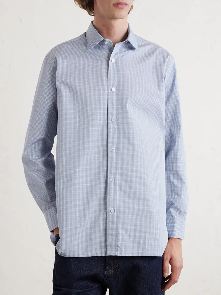 Charvet Checked Cotton-Poplin Shirt - Men | Thumbnail 2