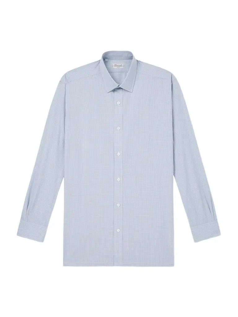 Charvet Checked Cotton-Poplin Shirt - Men | Image 1 Charvet Checked Cotton-Poplin Shirt - Men | Image 1