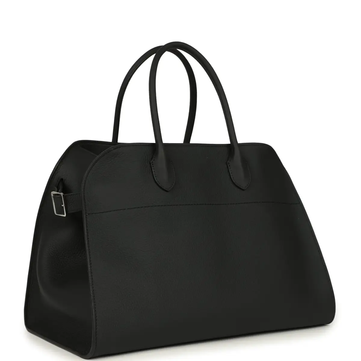 The Row The Row Soft Margaux 15 Bag Black Calfskin Silver Hardware | Thumbnail 2 The Row The Row Soft Margaux 15 Bag Black Calfskin Silver Hardware | Thumbnail 2