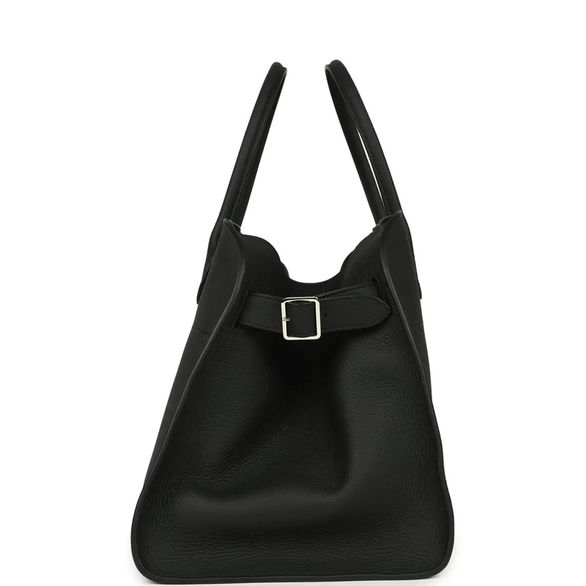 The Row The Row Soft Margaux 15 Bag Black Calfskin Silver Hardware | Thumbnail 4 The Row The Row Soft Margaux 15 Bag Black Calfskin Silver Hardware | Thumbnail 4