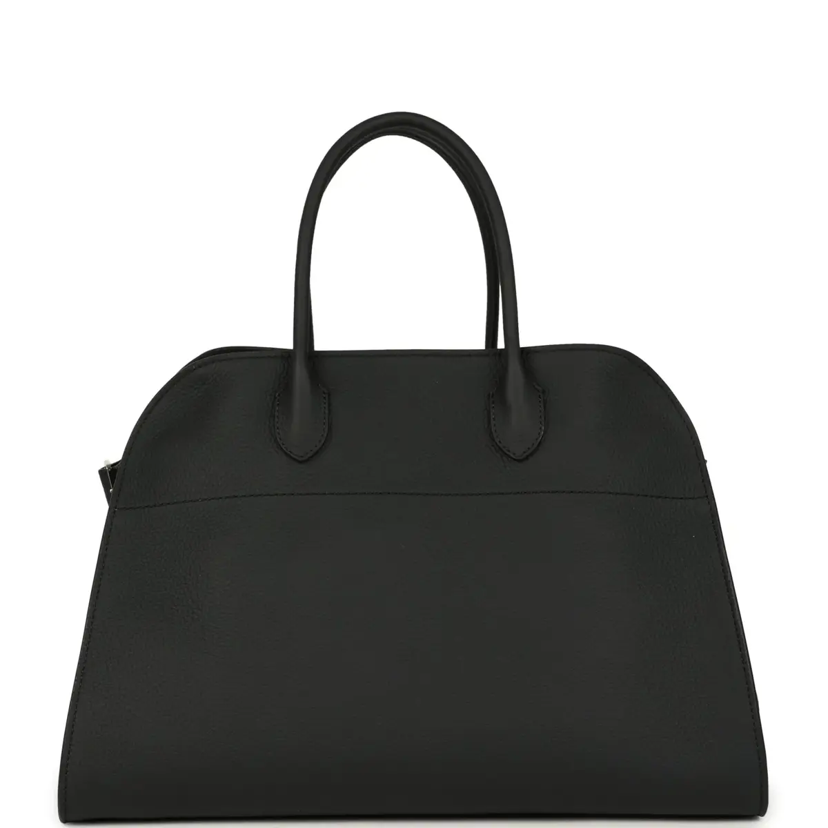 The Row The Row Soft Margaux 15 Bag Black Calfskin Silver Hardware | Thumbnail 1 The Row The Row Soft Margaux 15 Bag Black Calfskin Silver Hardware | Thumbnail 1