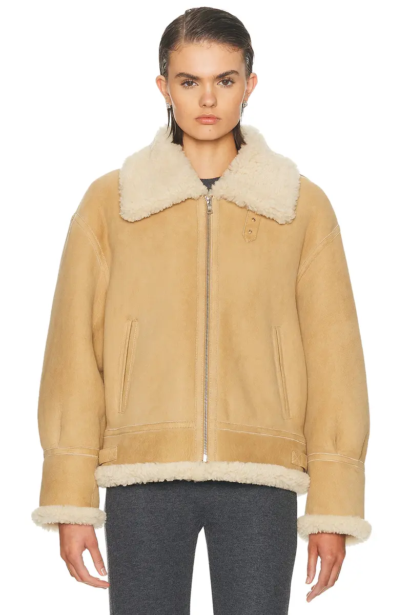 Nour Hammour Portia Modern Shearling Aviator Jacket | Thumbnail 2 Nour Hammour Portia Modern Shearling Aviator Jacket | Thumbnail 2