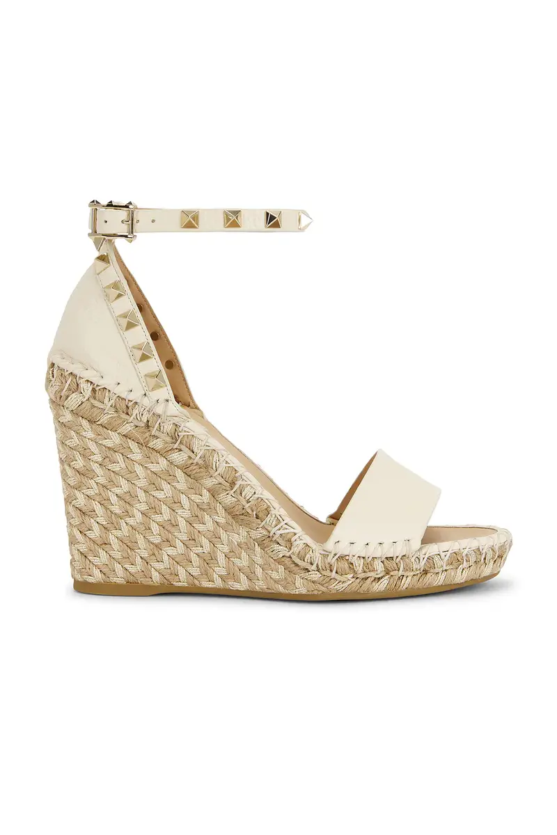 Valentino Garavani Rockstud Wedge Espadrille