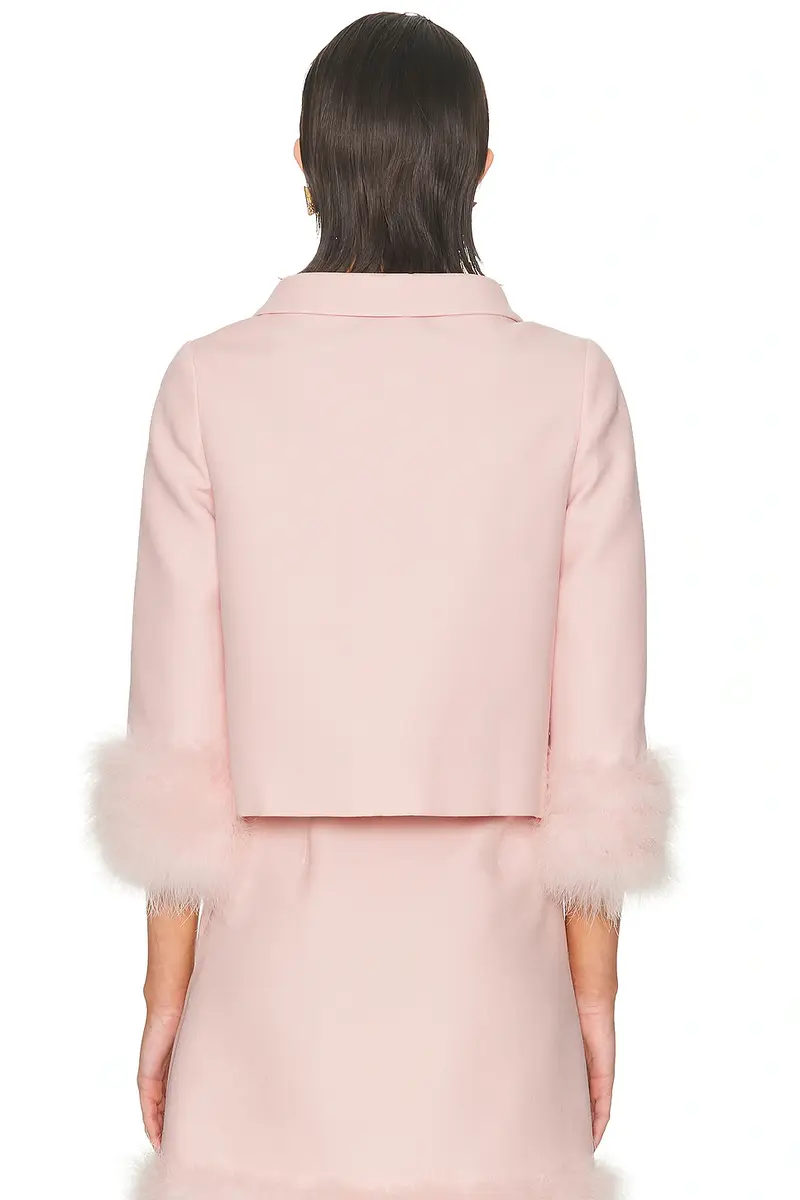 Valentino Feather Crepe Jacket | Thumbnail 4 Valentino Feather Crepe Jacket | Thumbnail 4