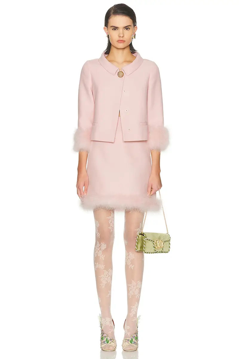 Valentino Feather Crepe Jacket | Thumbnail 5 Valentino Feather Crepe Jacket | Thumbnail 5