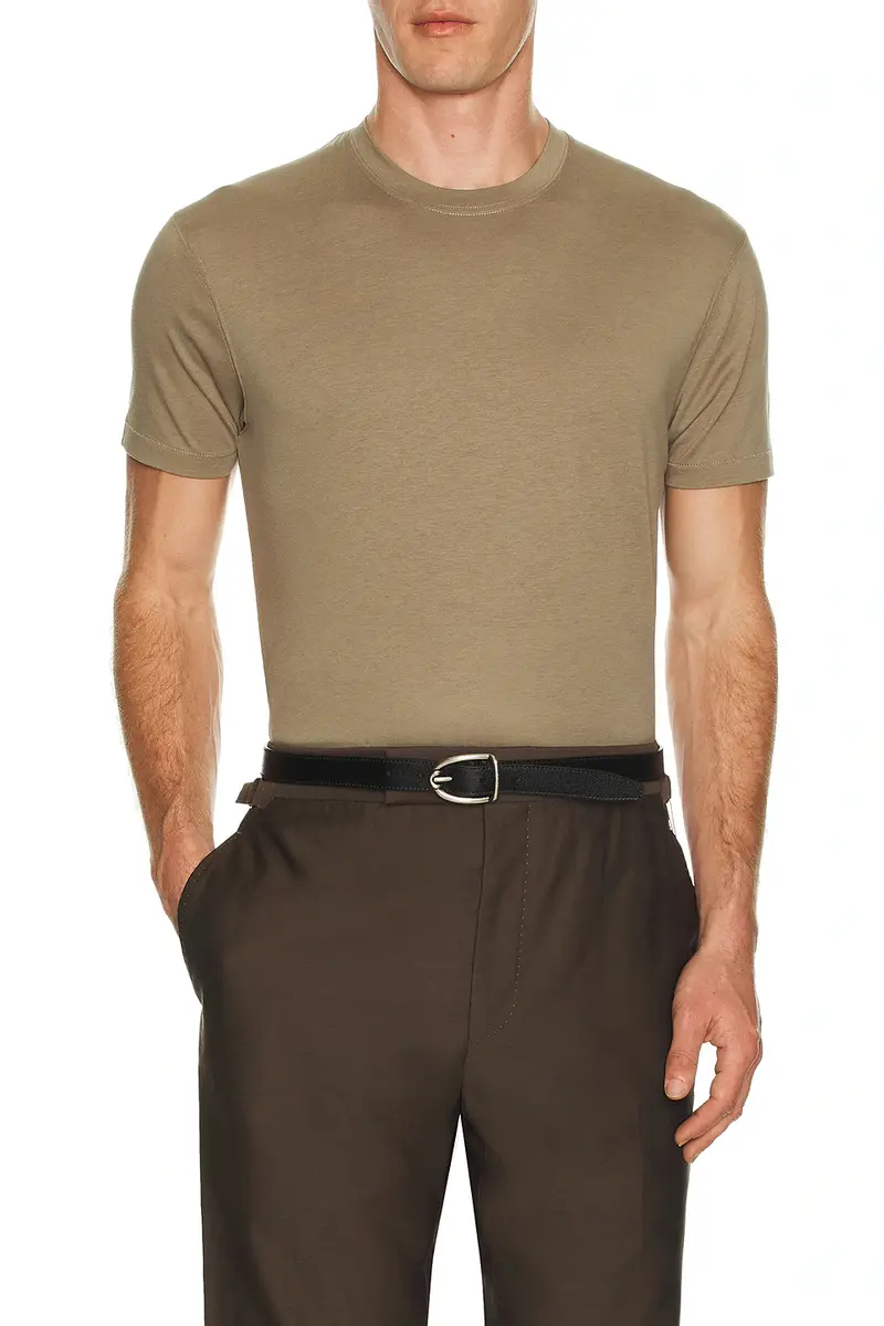 TOM FORD Lyocell Cotton Short Sleeve Crew Neck | Image 1 TOM FORD Lyocell Cotton Short Sleeve Crew Neck | Image 1